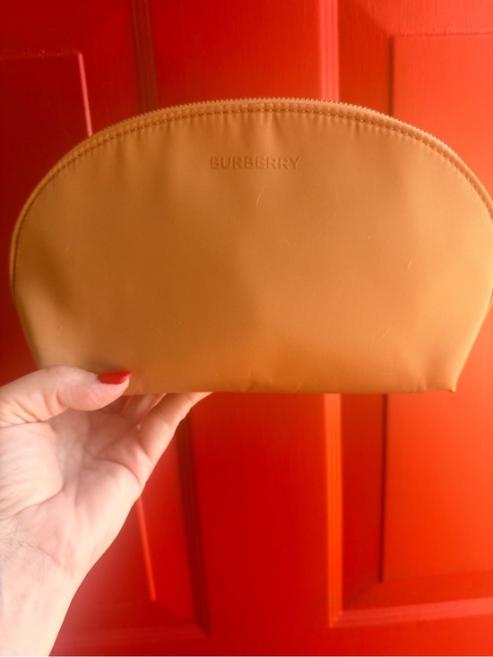 Burberry Handbags - Burberry Tan Half Moon Cosmetic Case